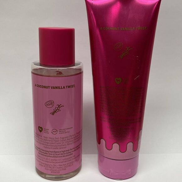 🔥VICTORIA'S SECRET PINK COCONUT FRAGRANCE MIST BODY SPRAY & lotion NEW - Picture 2 of 5